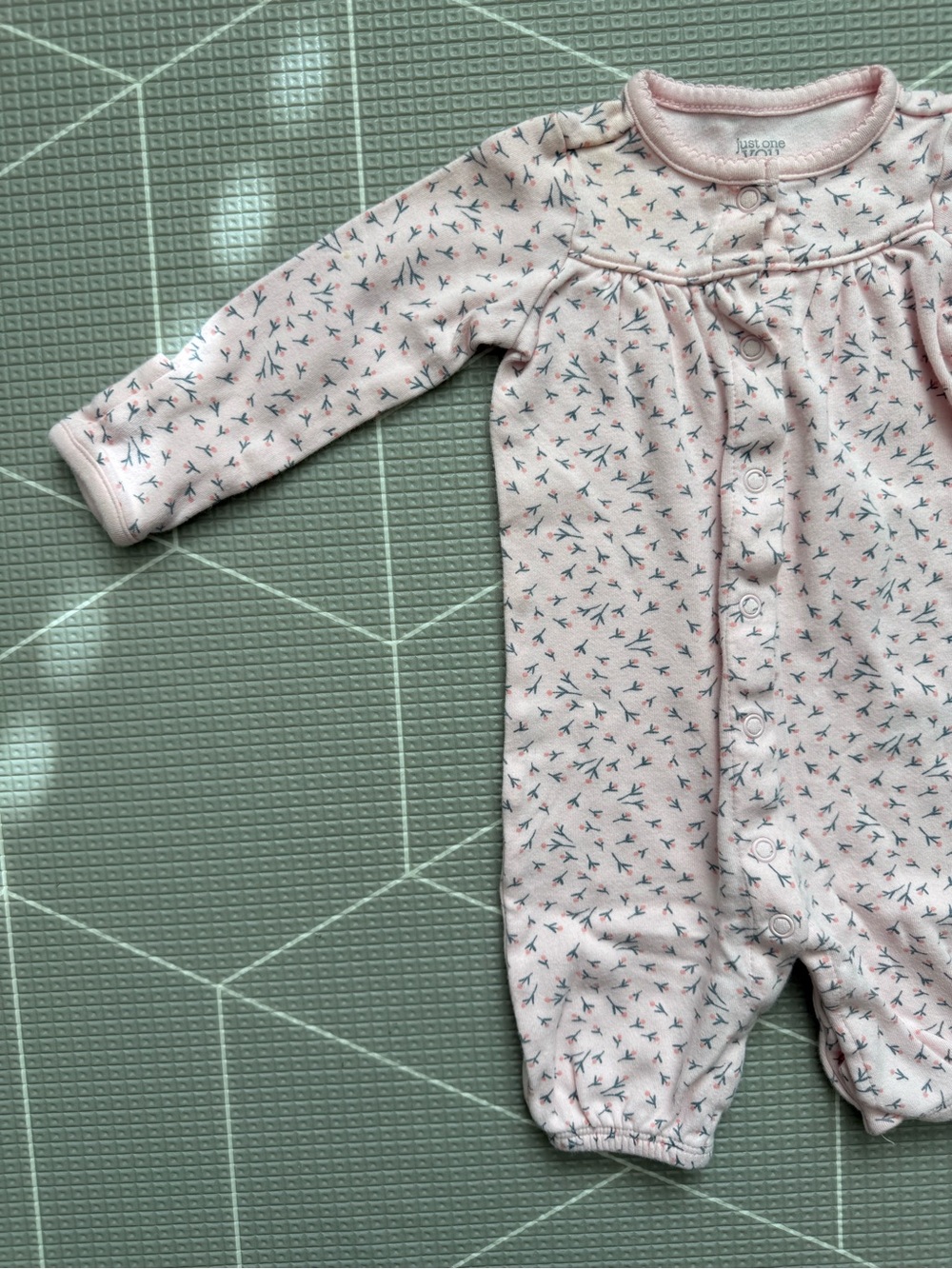 Carters|Baby girl long sleeve jumpsuit in pink ditsy florals•••3M,cottagecore